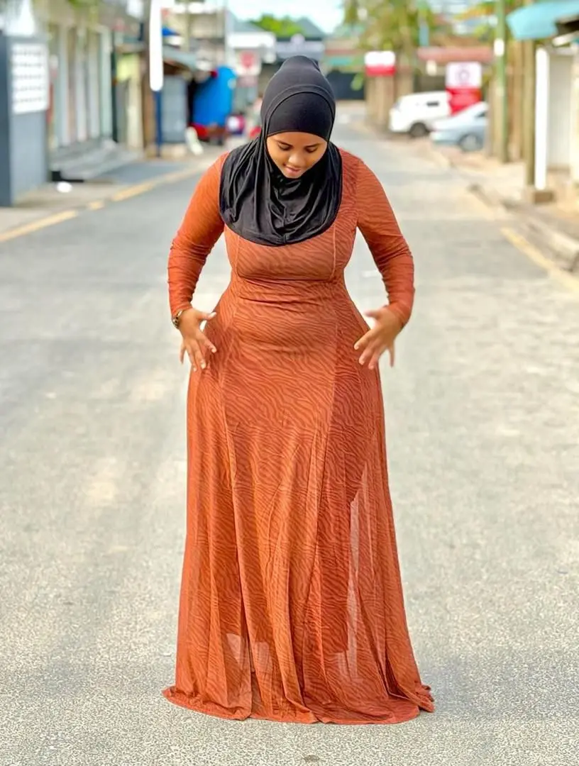 New Long Floral Dress with Head Covering thumbnail 6