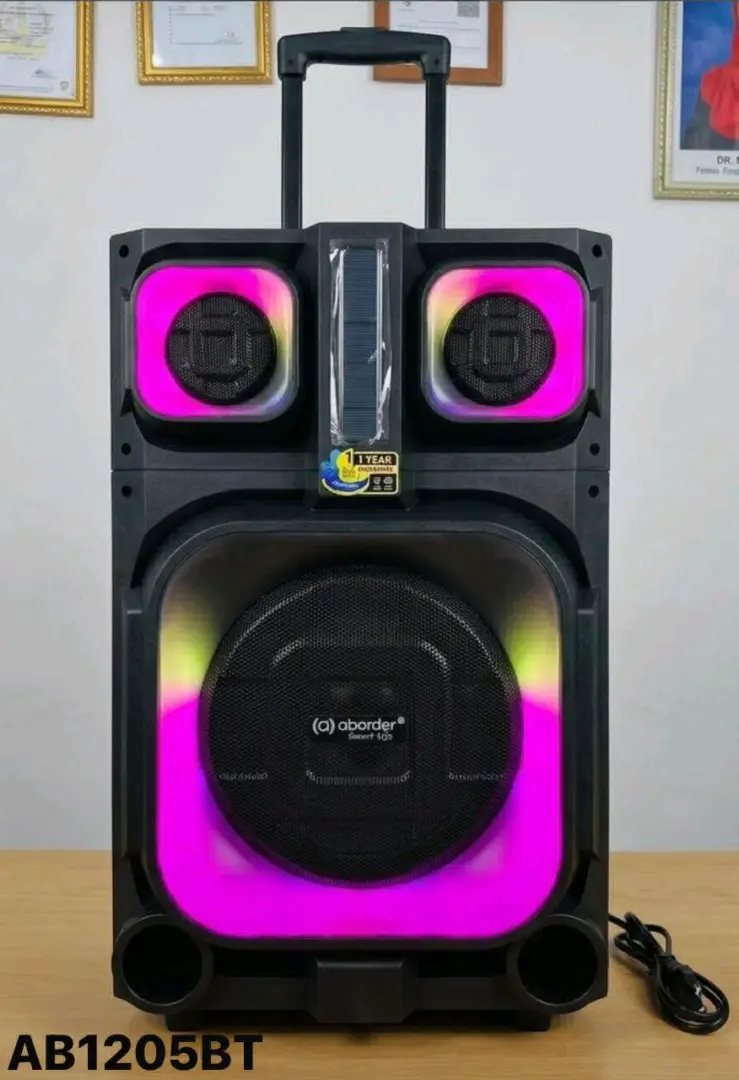 Aborder Trolley Speaker with 2 Wireless Mics