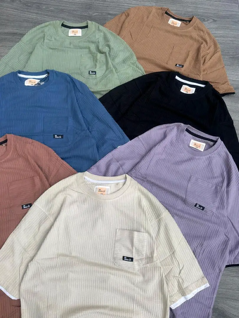 Pamba Halisi 100% T-Shirts (Nyeupe, Nyeusi, Kijani, Kahawia) thumbnail 4