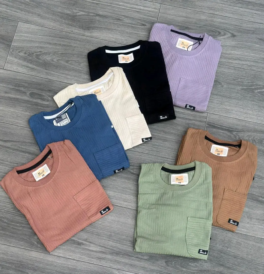 Pamba Halisi 100% T-Shirts (Nyeupe, Nyeusi, Kijani, Kahawia) thumbnail 5