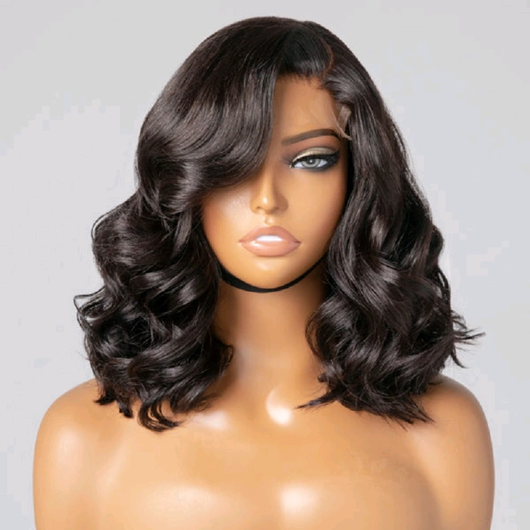 14-Inch Dark Brown Original Human Hair Wig