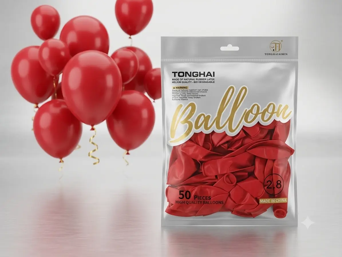 Tonghaiaimin Natural Rubber Latex Balloons - 50 Pcs