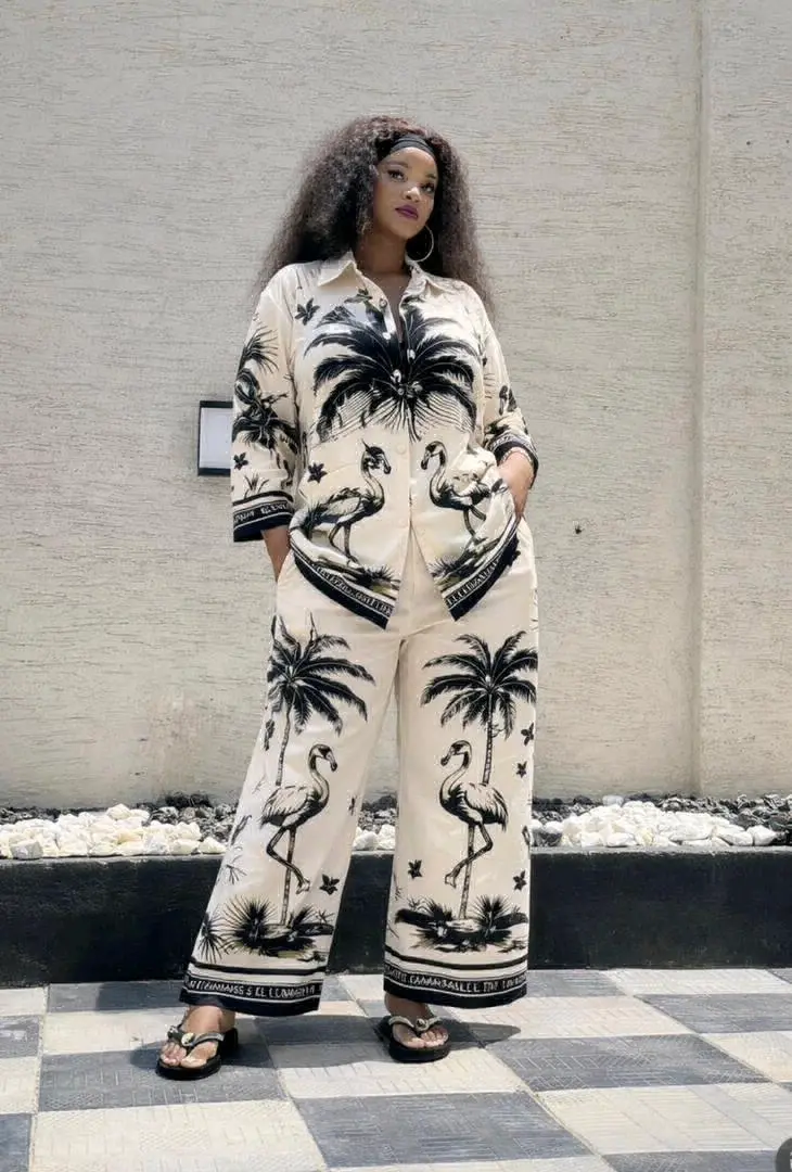 Women's Two-Piece Outfit (Flamingo Print) thumbnail 2