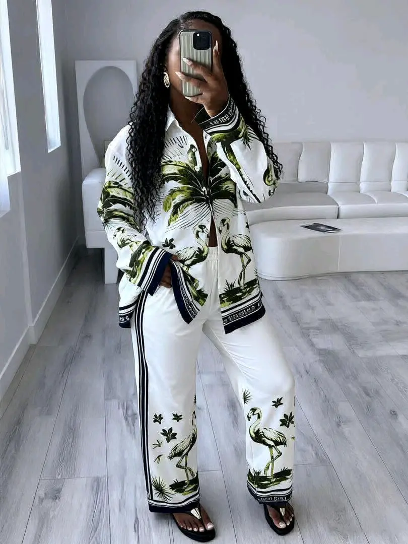 Women's Two-Piece Outfit (Flamingo Print) thumbnail 4