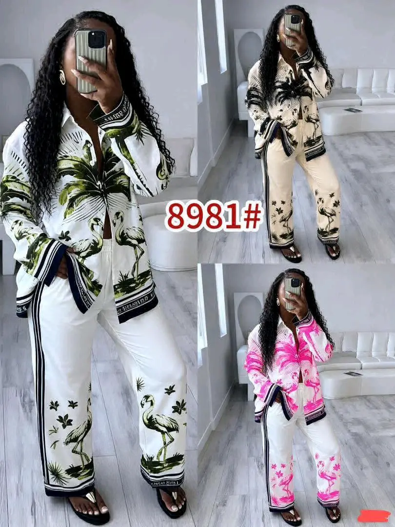 Women's Two-Piece Outfit (Flamingo Print) thumbnail 7