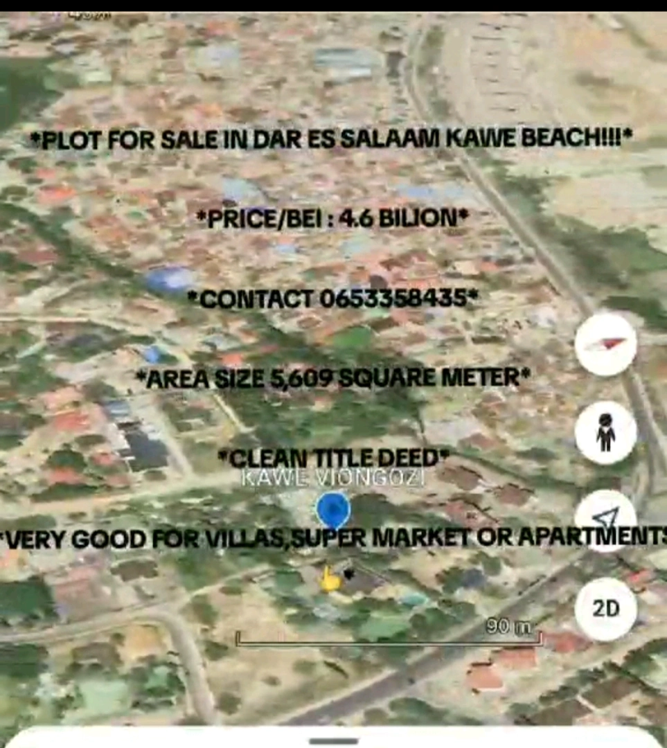 Beach Plot for Sale Kawe Dar es Salaam (5,609 sqm) thumbnail 2