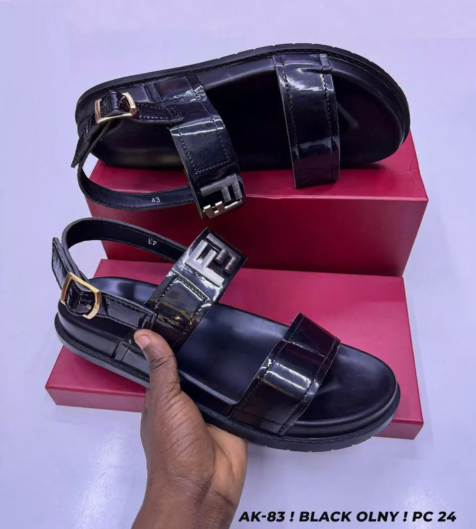 Men's Black Quality Sandals Size 40-45