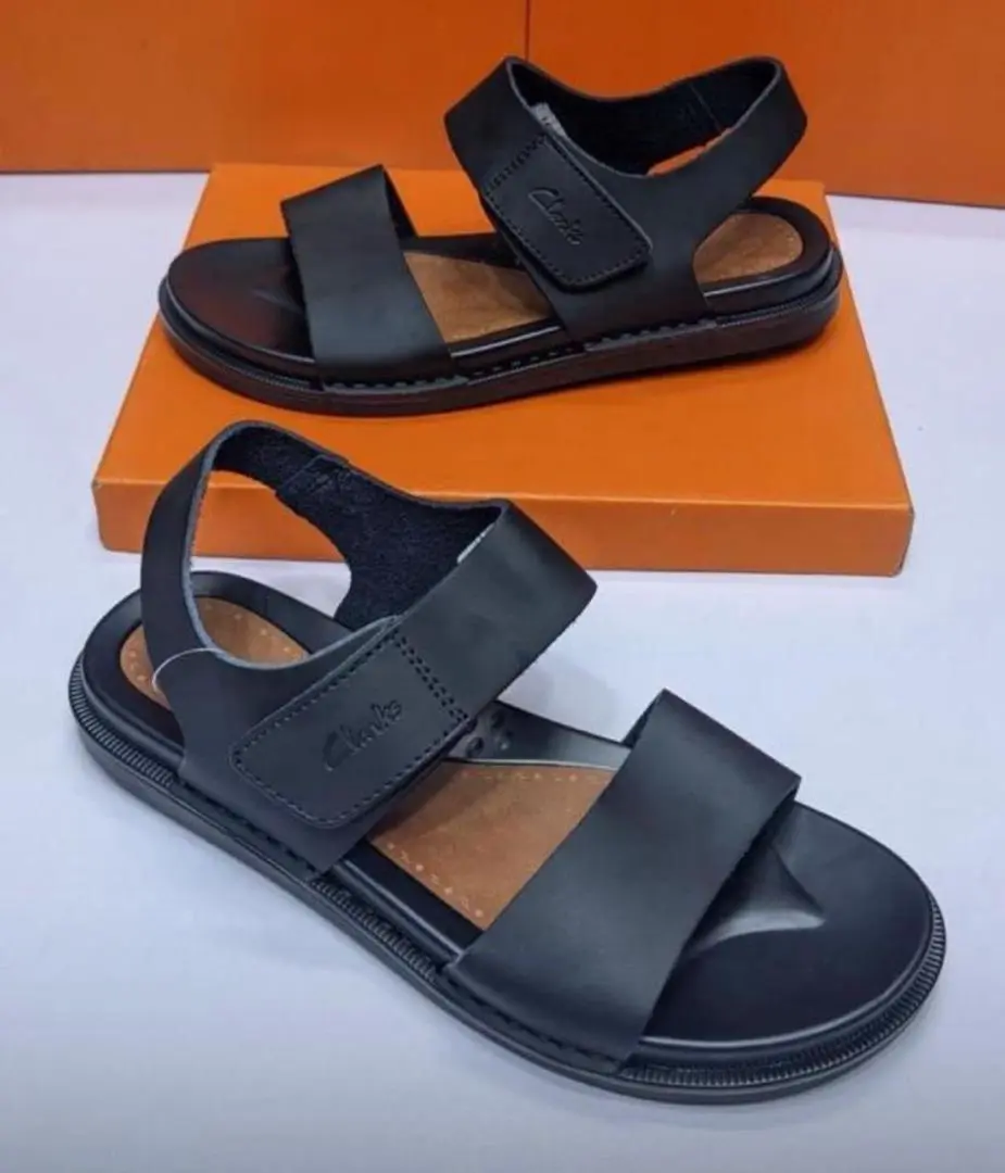 Men's Black Quality Sandals Size 40-45 thumbnail 2
