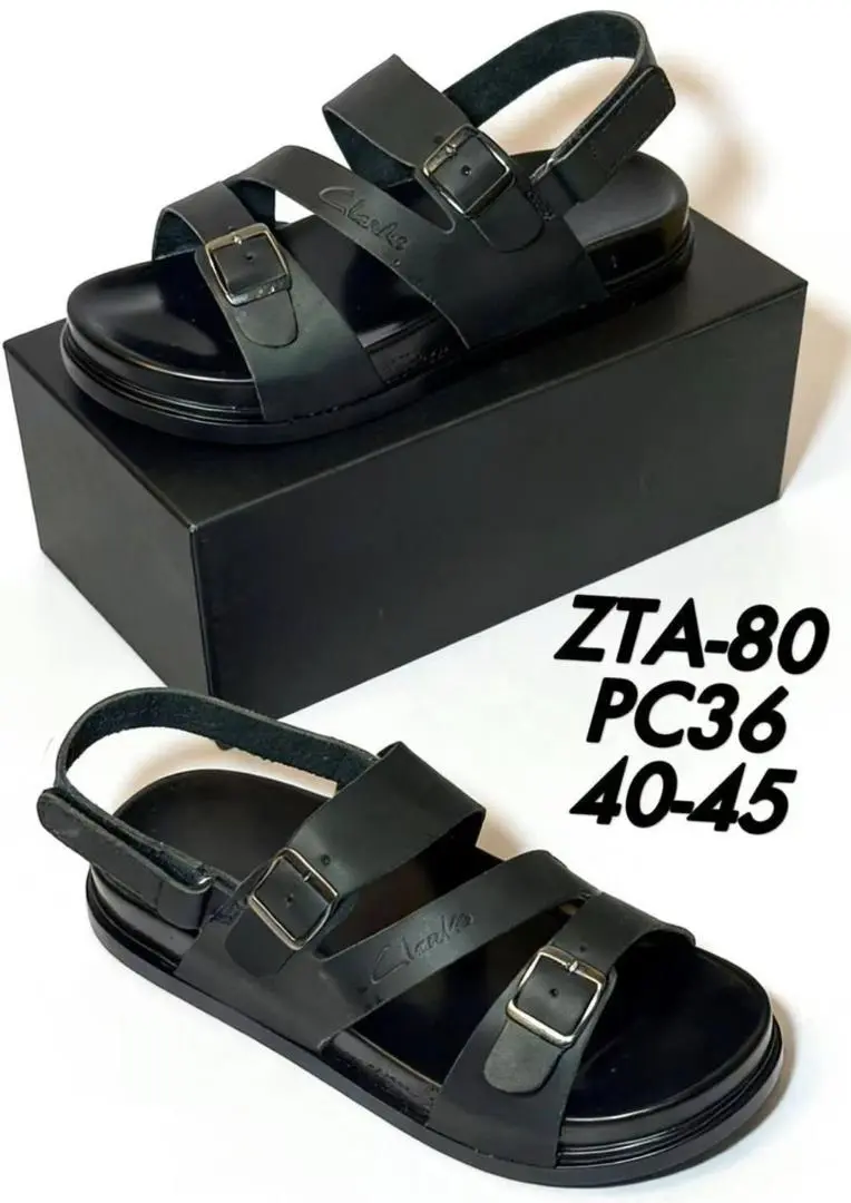 Men's Black Quality Sandals Size 40-45 thumbnail 4