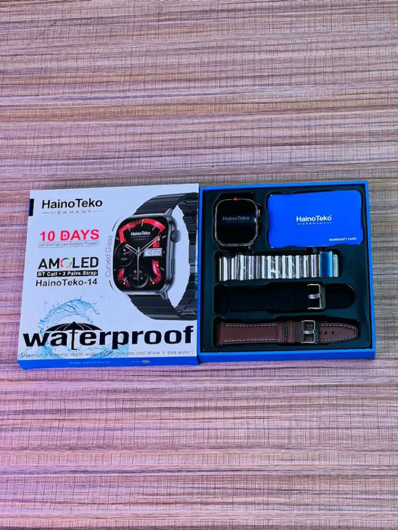 HainoTeko-14 Smart Watch Set with 3 Straps