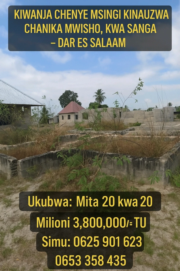 Kiwanja chenye Msingi Kinauzwa Chanika Mwisho