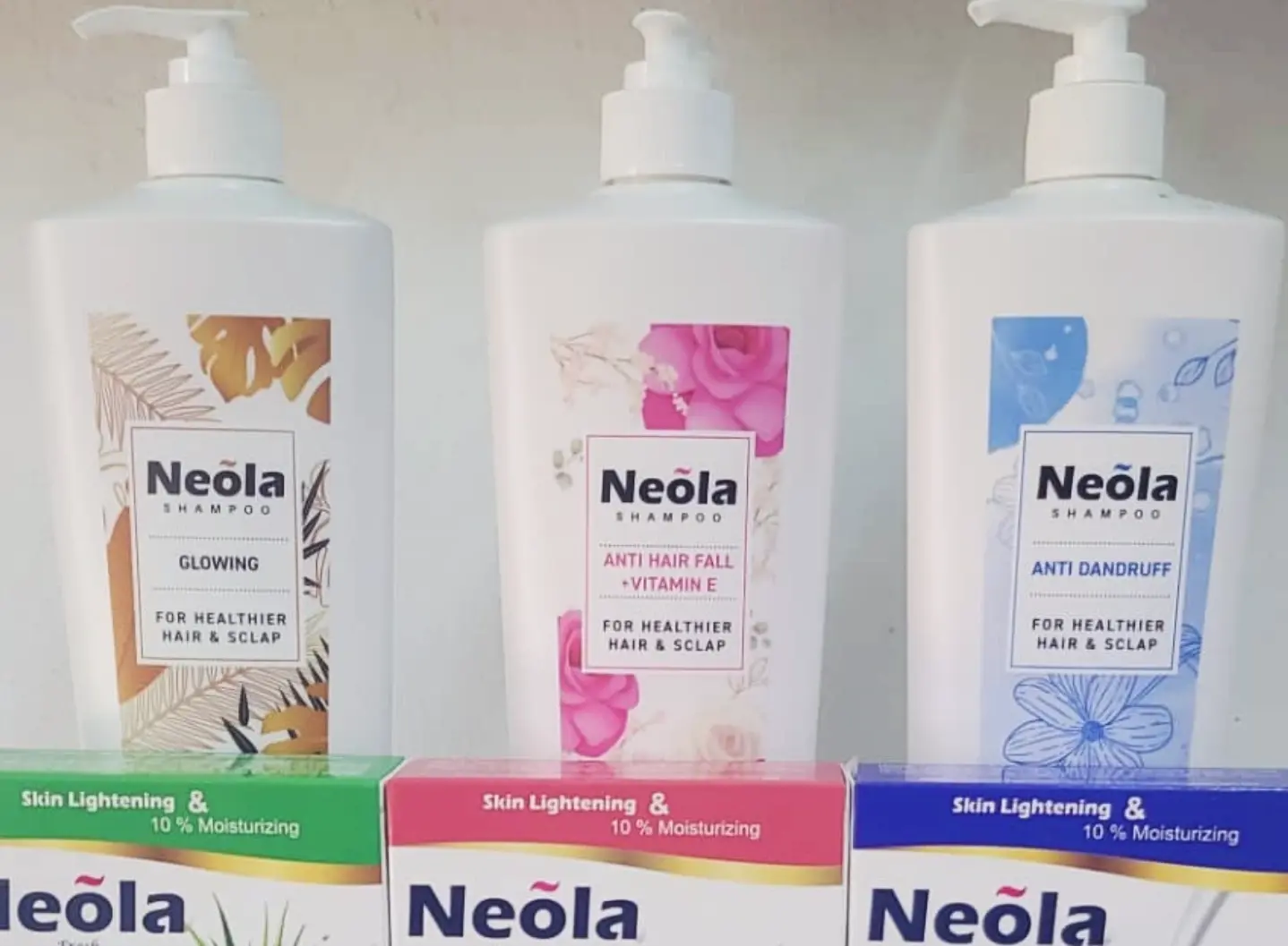 Neola Shampoo Set (Glowing, Anti Hair Fall, Anti Dandruff)