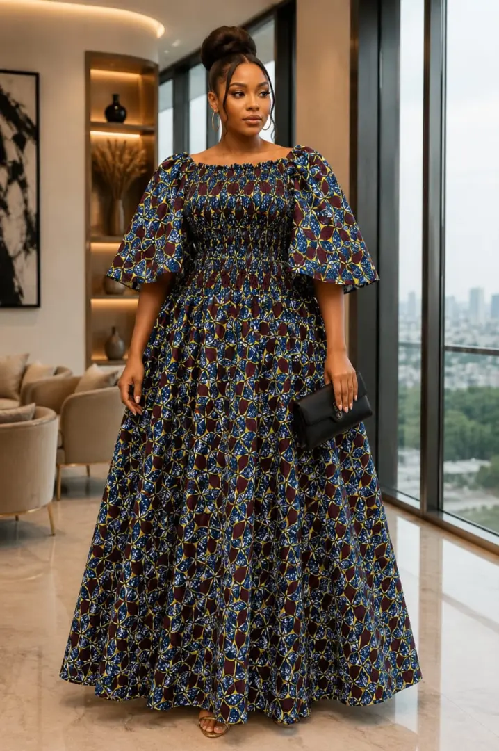 Kitenge Maxi Dresses za Kisasa thumbnail 3
