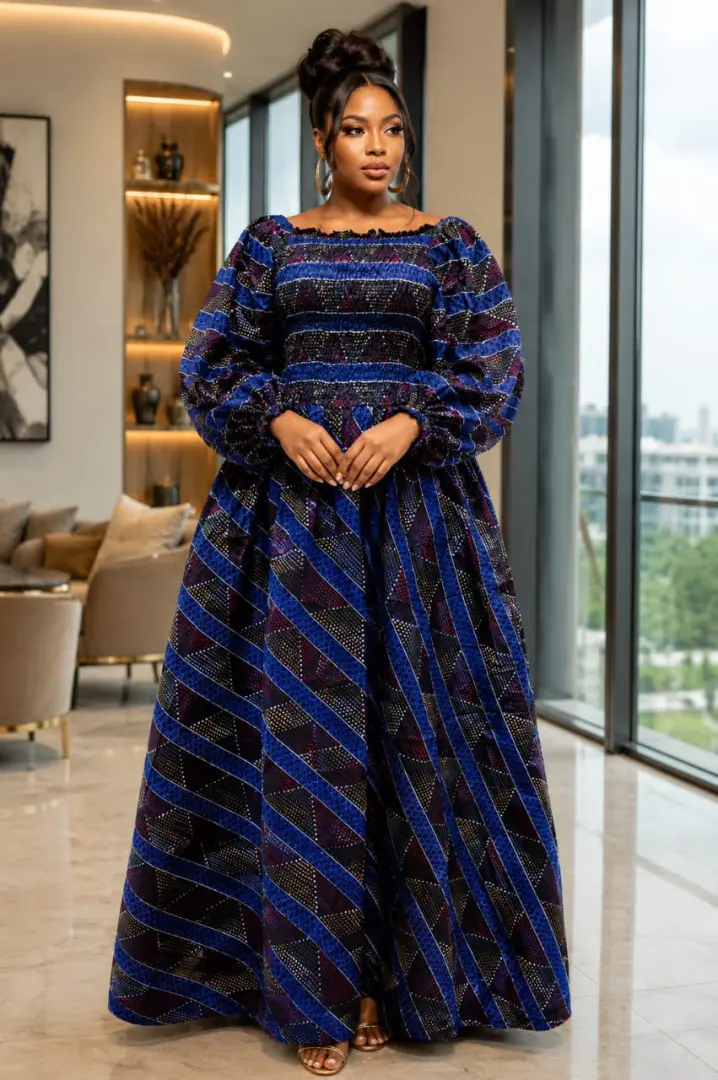 Kitenge Maxi Dresses za Kisasa thumbnail 5