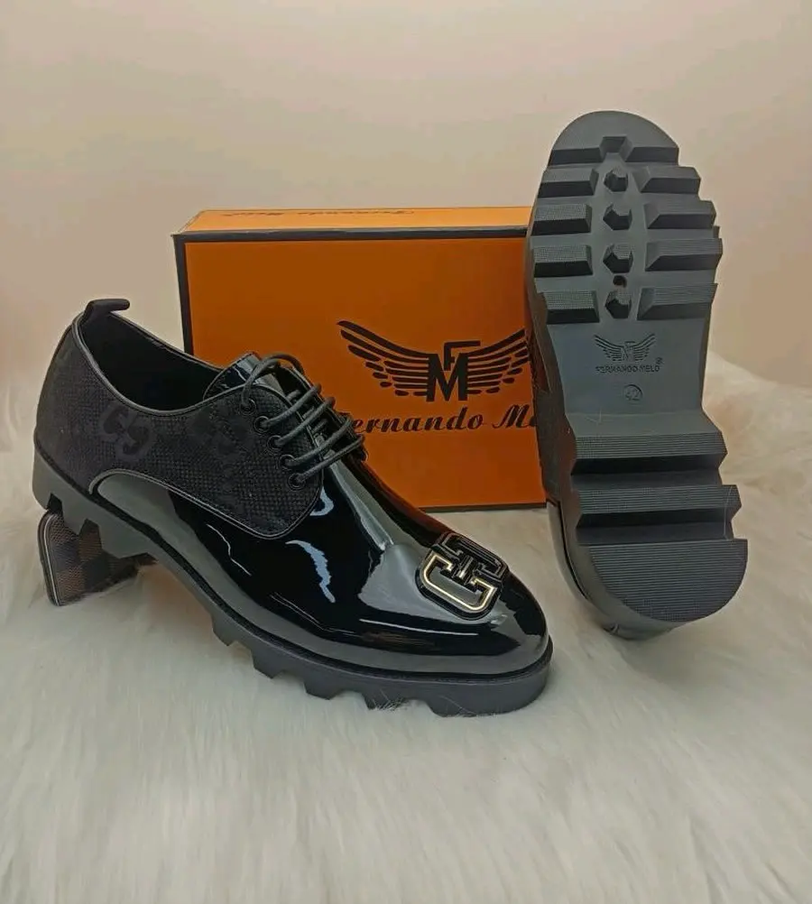 Fernando Melo Men's Black Formal Shoes thumbnail 2