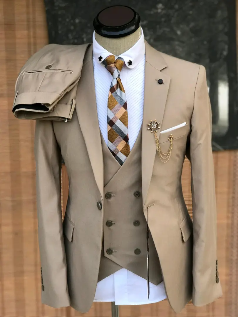 BAGOZA Three-Piece Men's Suit - Brown/Terracotta thumbnail 5
