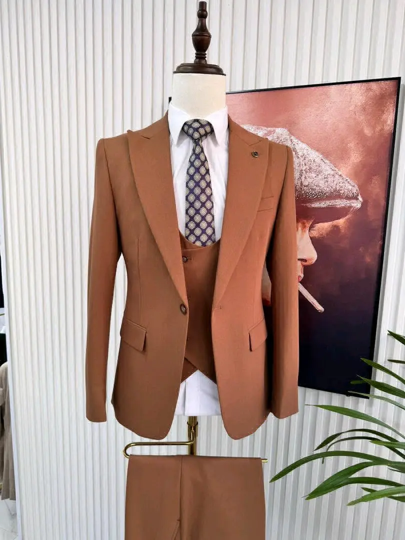 BAGOZA Three-Piece Men's Suit - Brown/Terracotta thumbnail 7