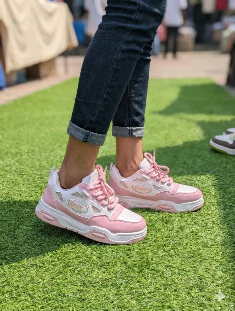 New Low-Top Sneakers (White/Green) thumbnail 6