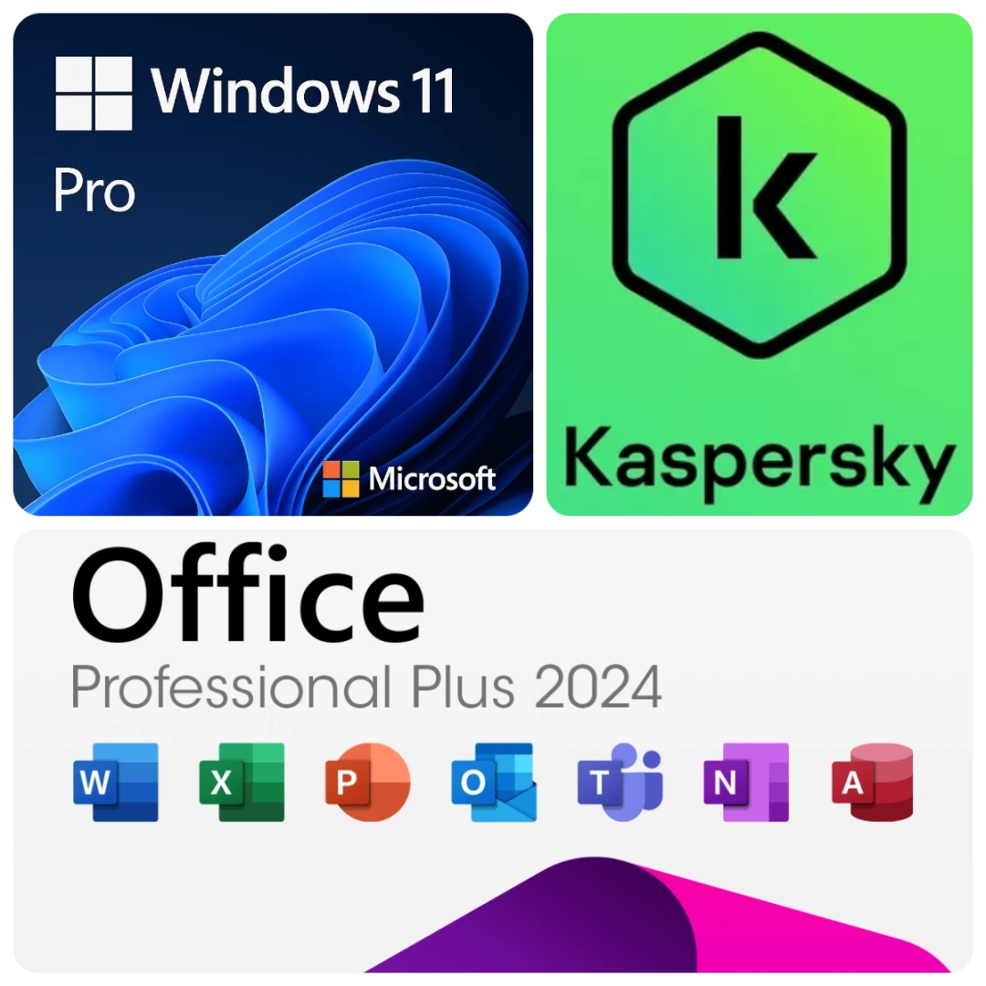 Installation and Permanent Activation of Software Bundle (Windows 11, Office 2024, Kaspersky)