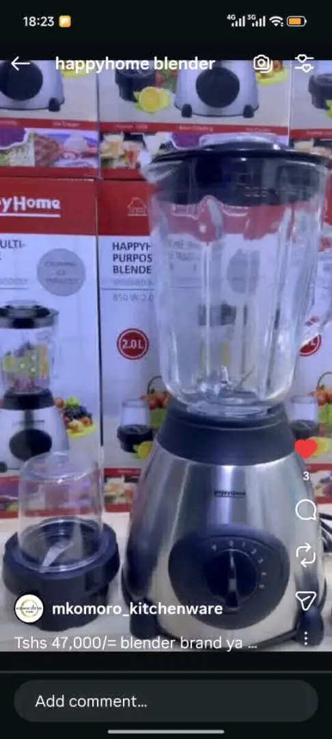 Blender ya Kisasa ya Glass (HappyHome)