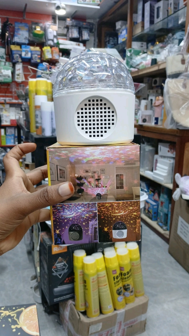 Portable Bluetooth Speaker with Star Projector Light