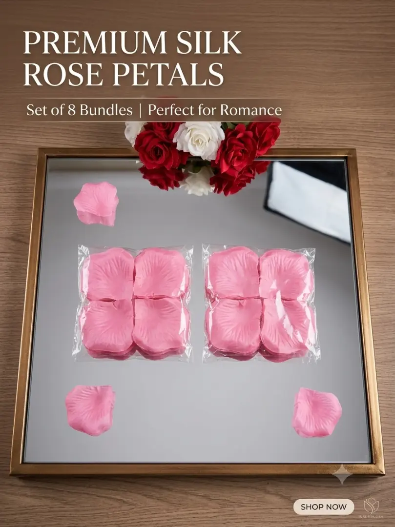 Premium Pink Silk Rose Petals