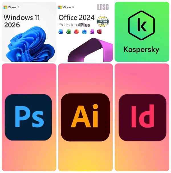 Windows 11 Pro + Office 2024 + Adobe Design Bundle