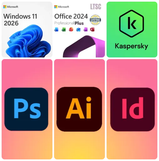 Windows 11 Pro + Office 2024 + Adobe Design Bundle