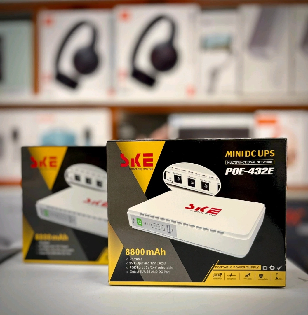 SKE POE-432E Mini DC UPS (8800mAh) for Network Devices