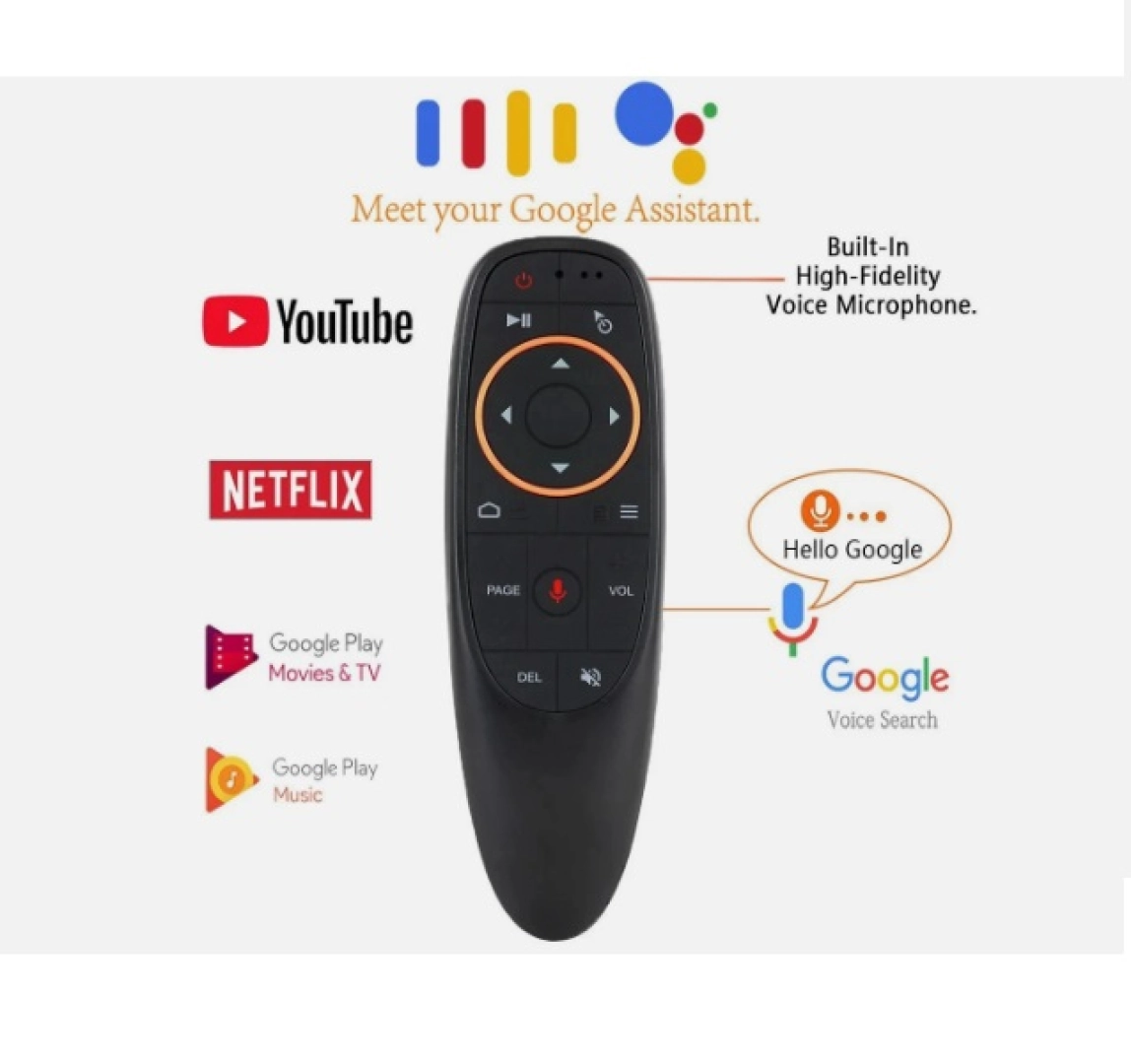 Black Air Remote Mouse with Voice Control