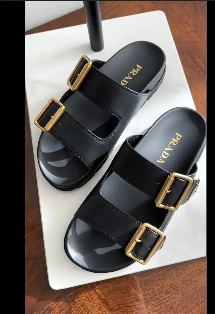 Prada Slide Sandals New Stock thumbnail 4