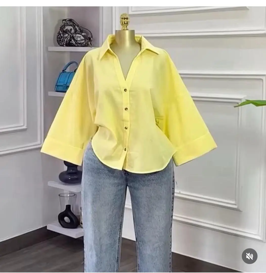 Yellow Free Size Women's Shirt