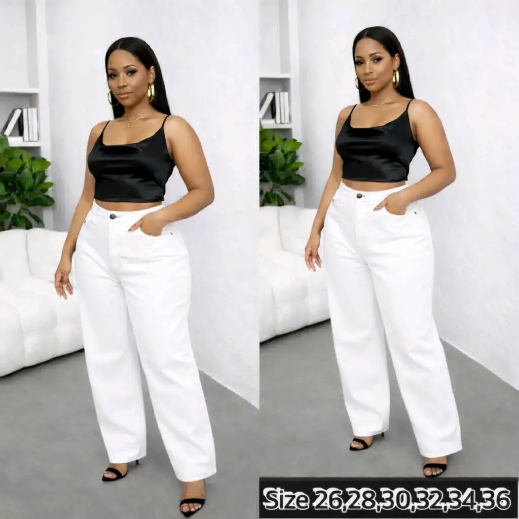 Black Wide-Leg Trousers Available in Multiple Sizes thumbnail 7