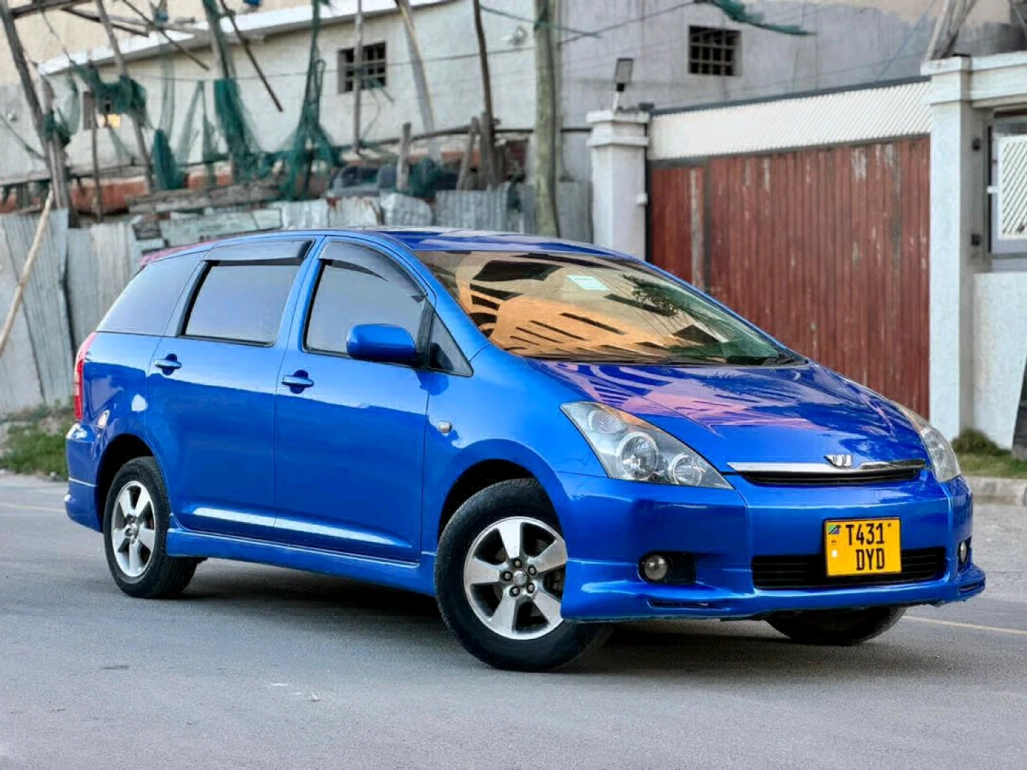 2004 Blue Toyota Wish Minivan