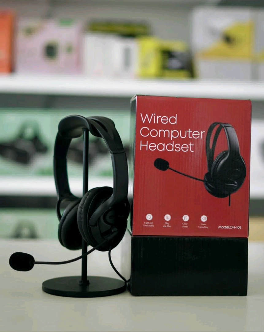 Wired Computer Headset OH-109 with Noise-Canceling Mic