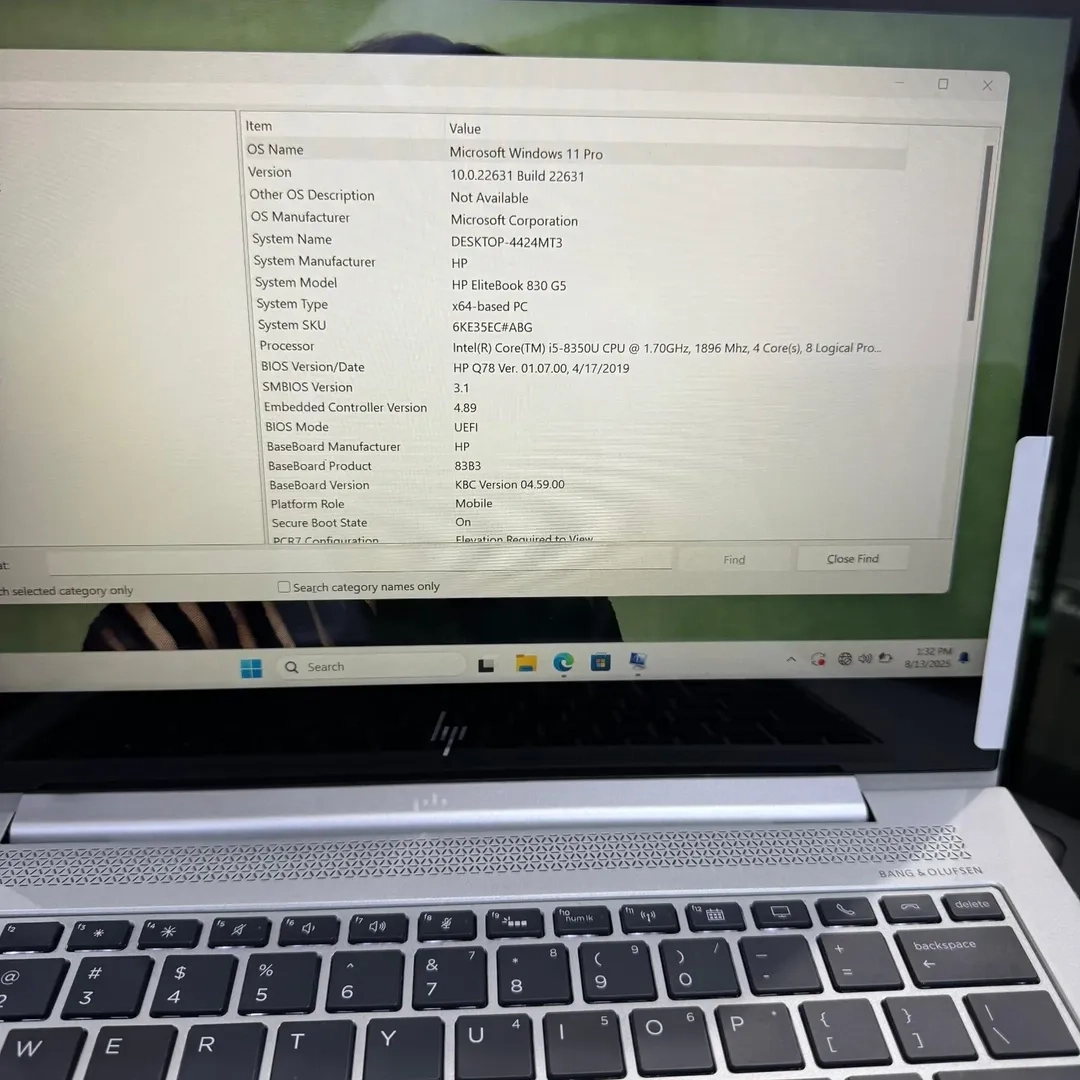 HP EliteBook 830 G5 Core i5 8GB RAM 256GB SSD thumbnail 2
