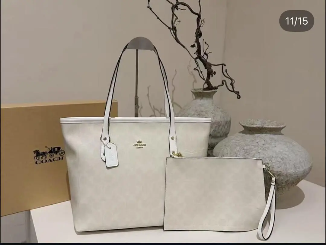 Coach Monogram Tote Bag Set (New) thumbnail 6