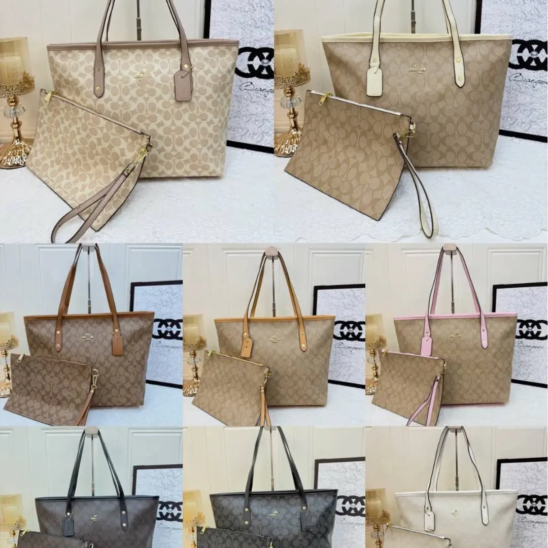 Coach Monogram Tote Bag Set (New) thumbnail 9