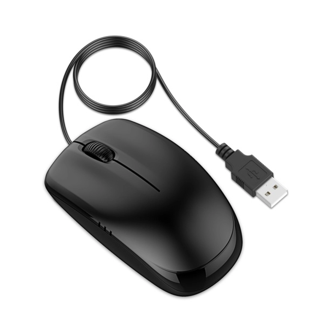 Black Wired USB Computer Mouse